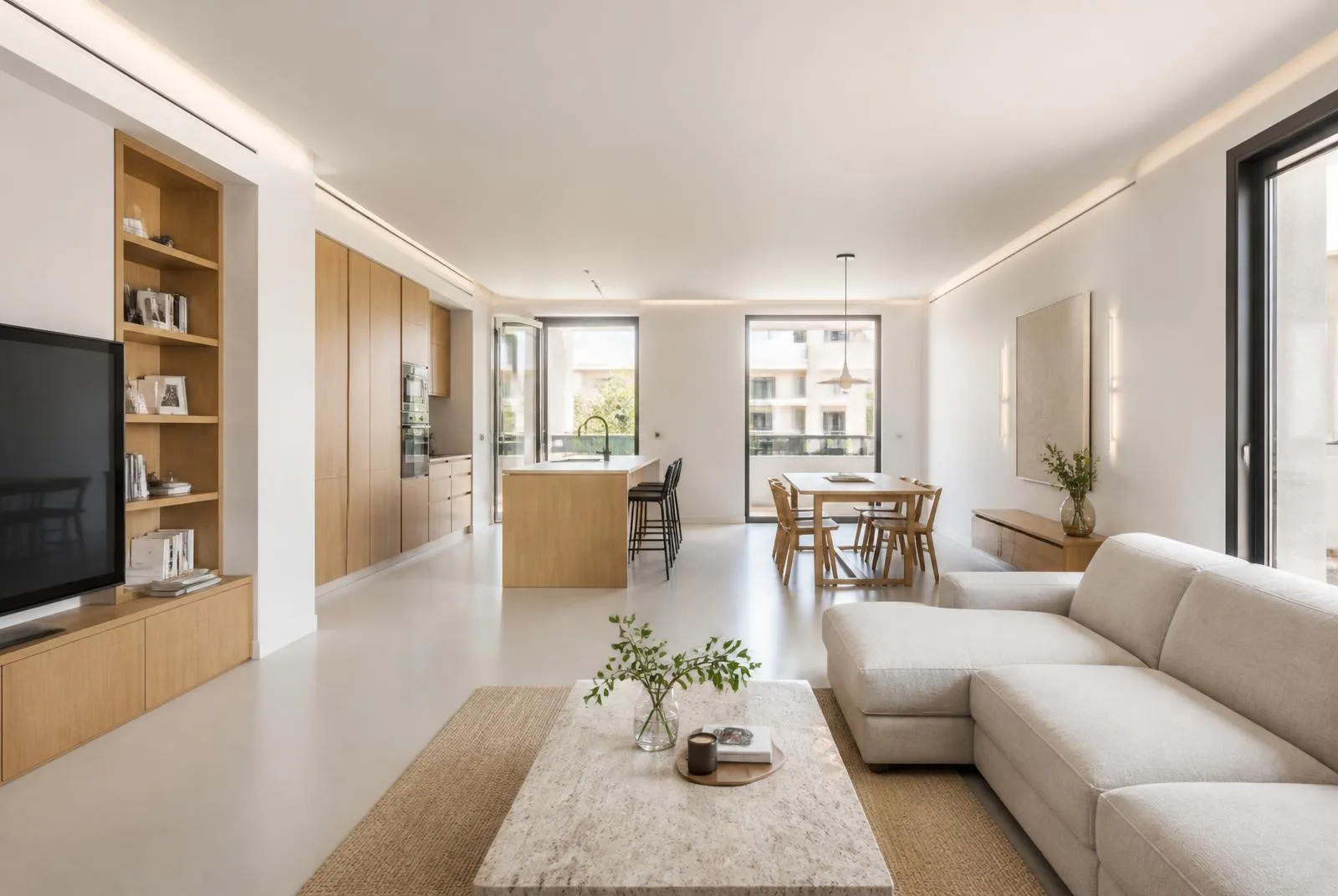 Vivienda reformada integralmente con salón diáfano y carpintería de roble